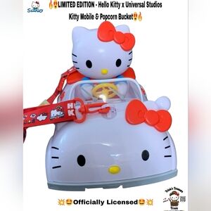 LIMITED EDITION - Hello Kitty x Universal Studios Kitty Mobile & Popcorn Bucket